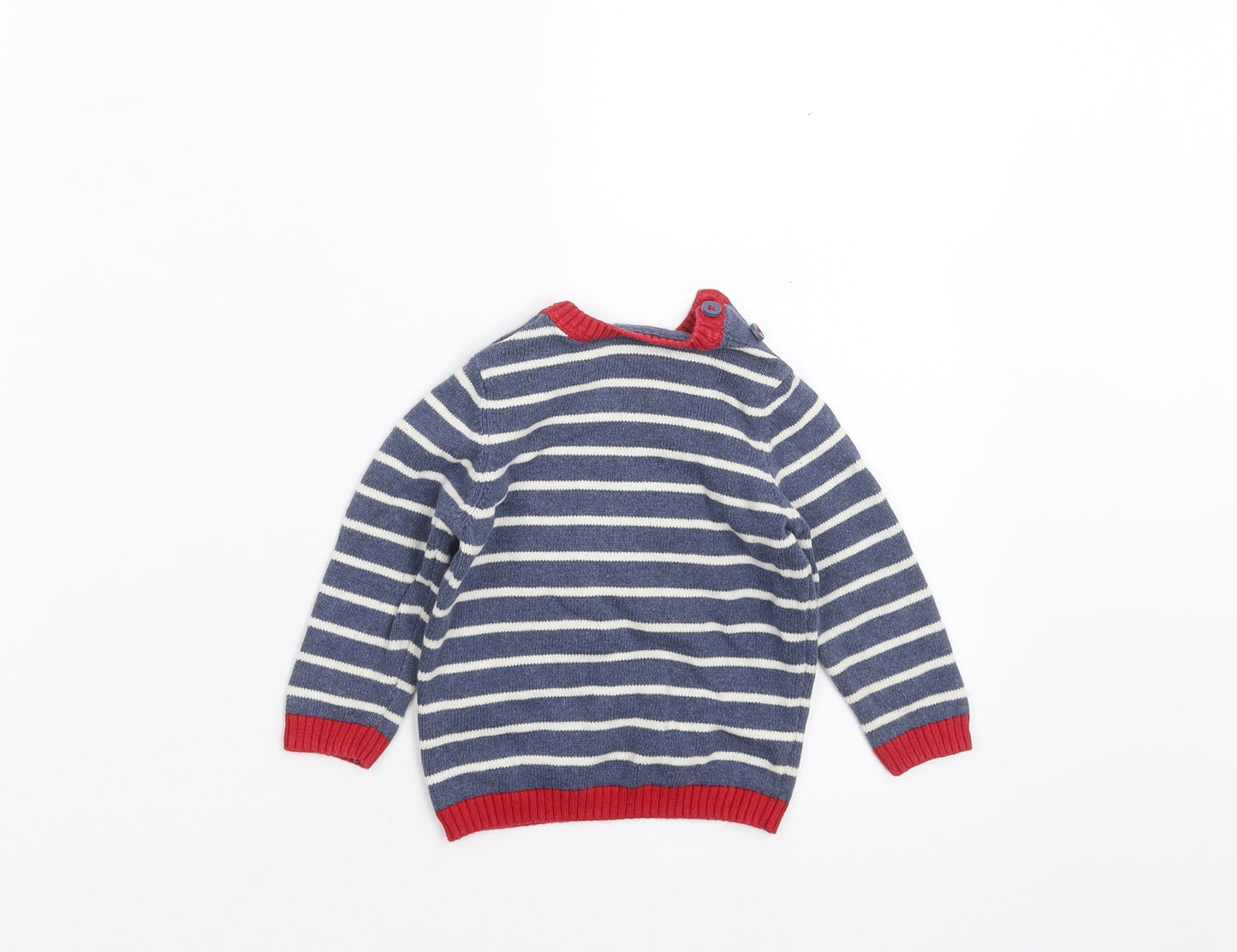 TU Baby Blue Striped Knit Pullover Jumper Size 3-6 Months  - rocket