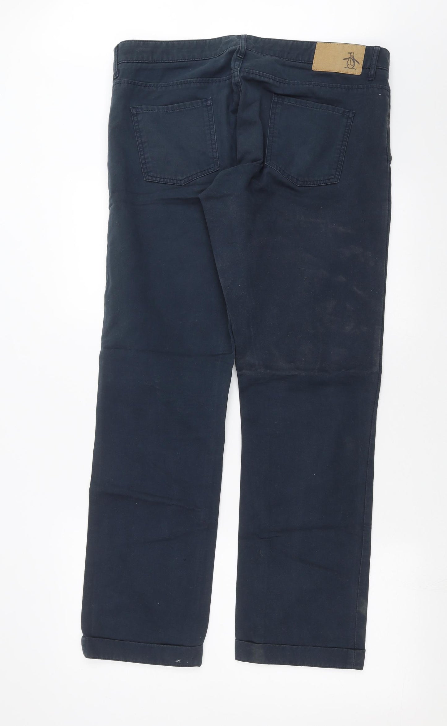 Penguin Mens Blue   Chino Trousers Size 38 in L31 in