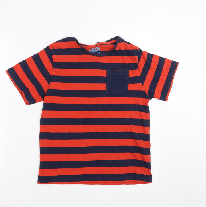 Marks and Spencer Boys Orange Striped Pyjama Top Size 11-12 Years