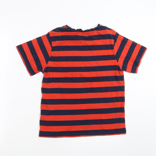 Marks and Spencer Boys Orange Striped   Pyjama Top Size 11-12 Years
