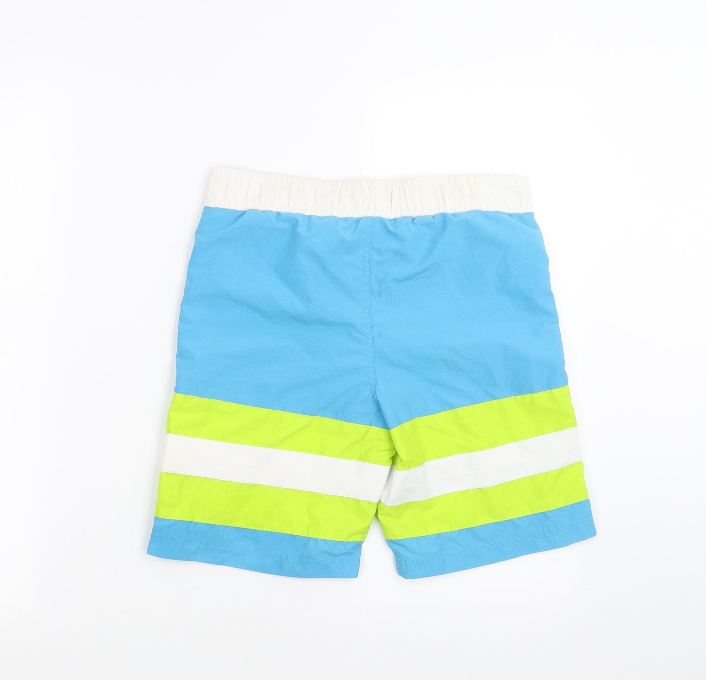 Blue Zoo Boys Blue Striped  Bermuda Shorts Size 9-10 Years - swim short