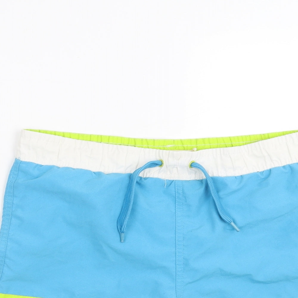 Blue Zoo Boys Blue Striped  Bermuda Shorts Size 9-10 Years - swim short