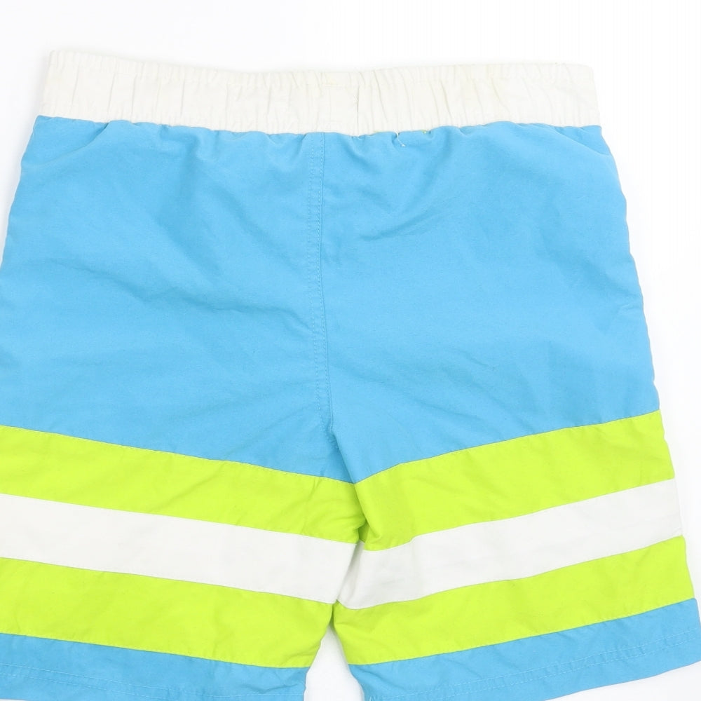 Blue Zoo Boys Blue Striped  Bermuda Shorts Size 9-10 Years - swim short