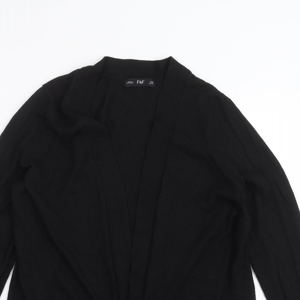 F&F Womens Black  Knit Cardigan Jumper Size 12