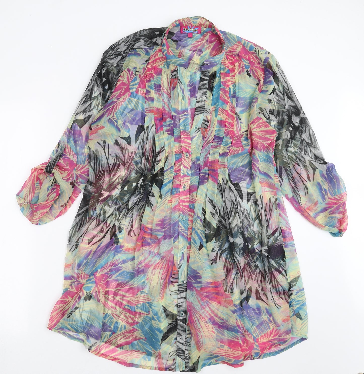 Boutique Womens Multicoloured   Shirt Dress  Size L