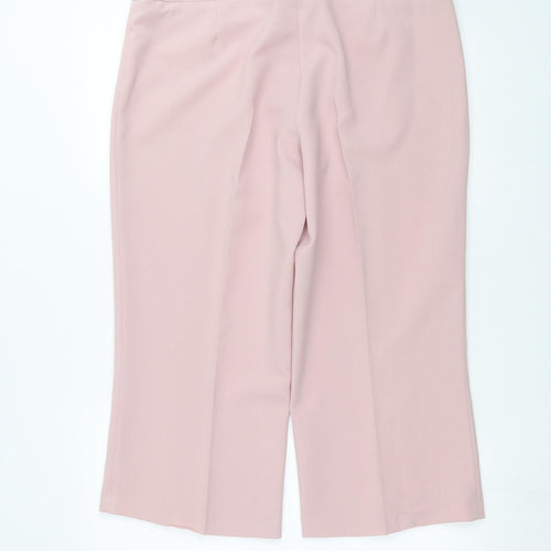 Evie  Womens Pink   Cropped Trousers Size 16 L21 in