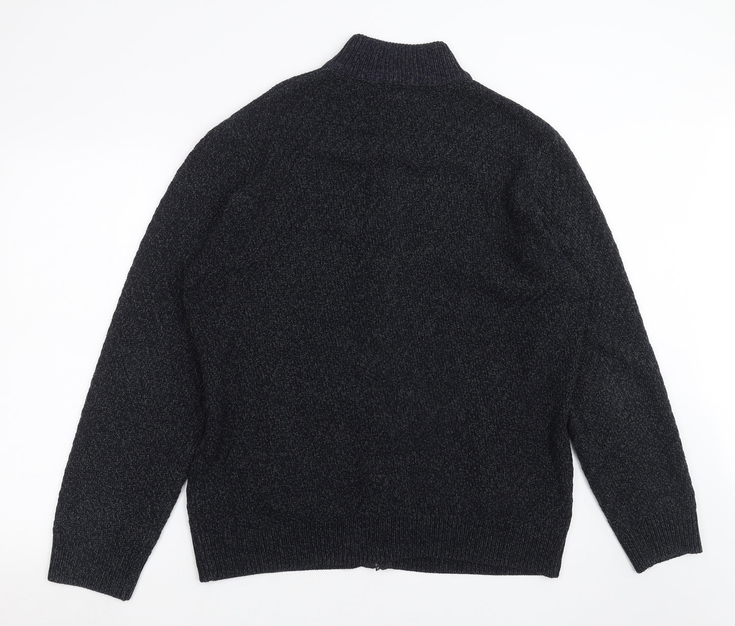 Marks and Spencer Mens Blue  Knit Full Zip Jumper Size XL