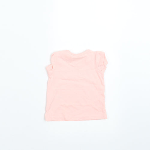 Nutmeg Girls Pink   Basic T-Shirt Size Newborn  - hearts