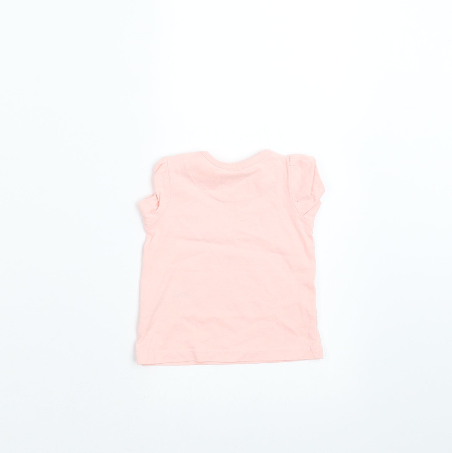 Nutmeg Girls Pink   Basic T-Shirt Size Newborn  - hearts