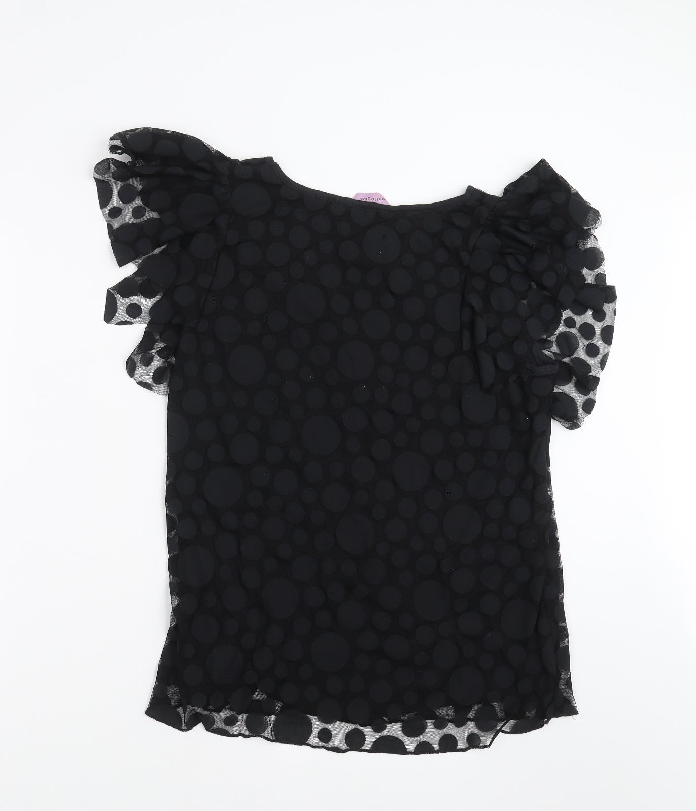 Epilogue Womens Black Polka Dot  Basic Blouse Size 16