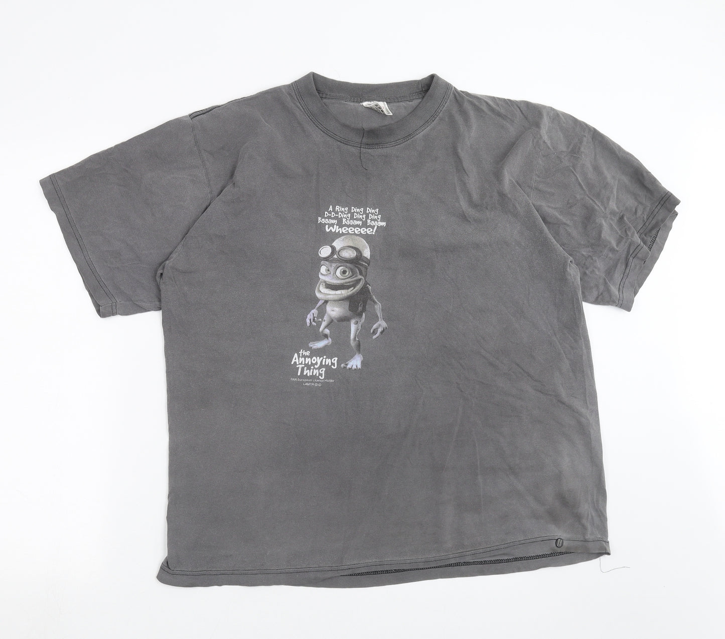 Super Mens Grey    T-Shirt Size XL  - crazy frog