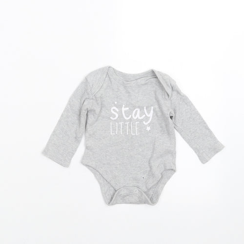 Matalan Baby Grey   Babygrow One-Piece Size 0-3 Months  - stay little