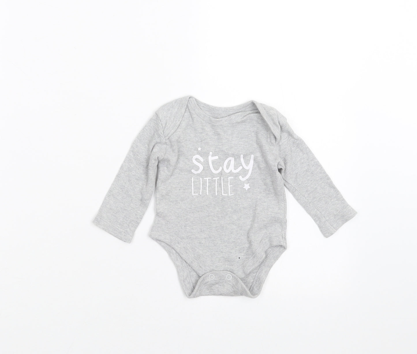 Matalan Baby Grey   Babygrow One-Piece Size 0-3 Months  - stay little