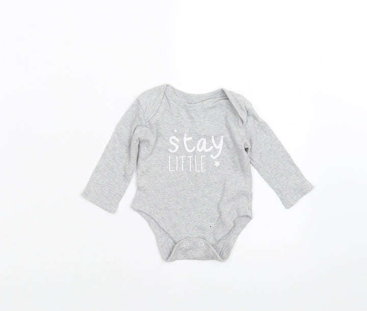 Matalan Baby Grey   Babygrow One-Piece Size 0-3 Months  - stay little