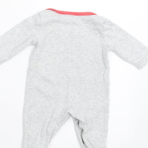 TESCO Baby Grey   Babygrow One-Piece Size Newborn  - mr noise