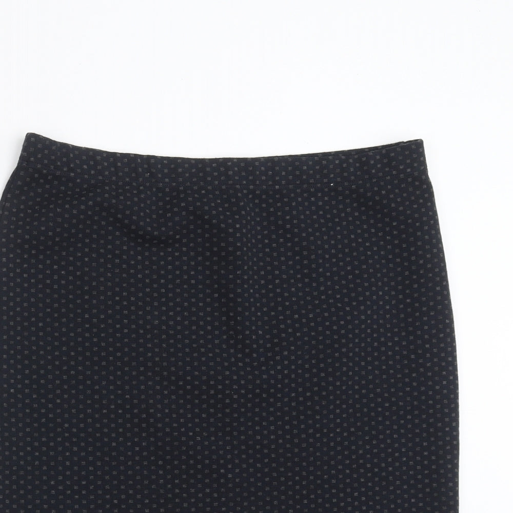 TU Womens Blue Geometric  Straight & Pencil Skirt Size 12