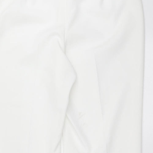 BM Womens White   Cropped Trousers Size 14 L20 in