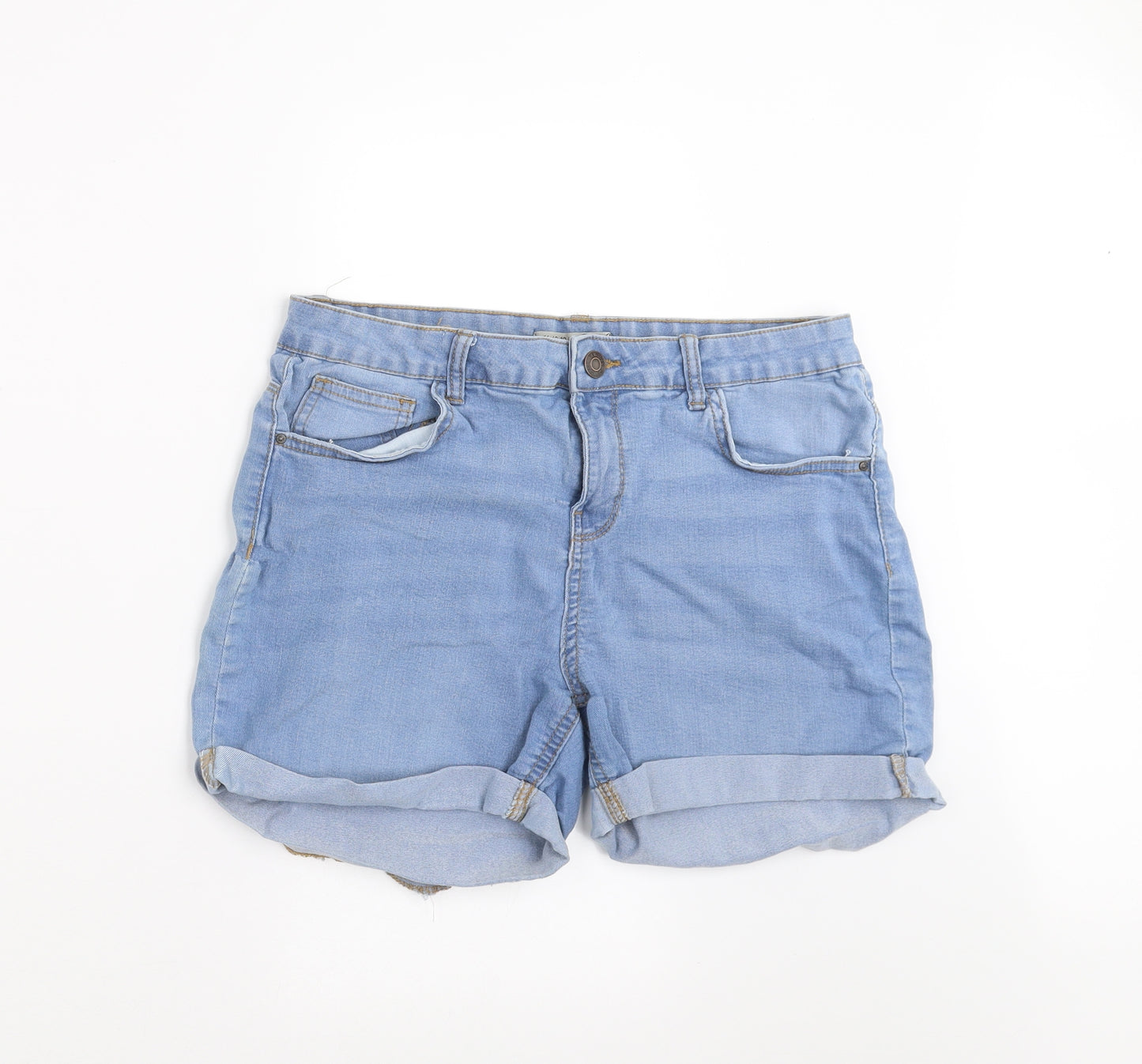 Primark Womens Blue  Denim Hot Pants Shorts Size 14