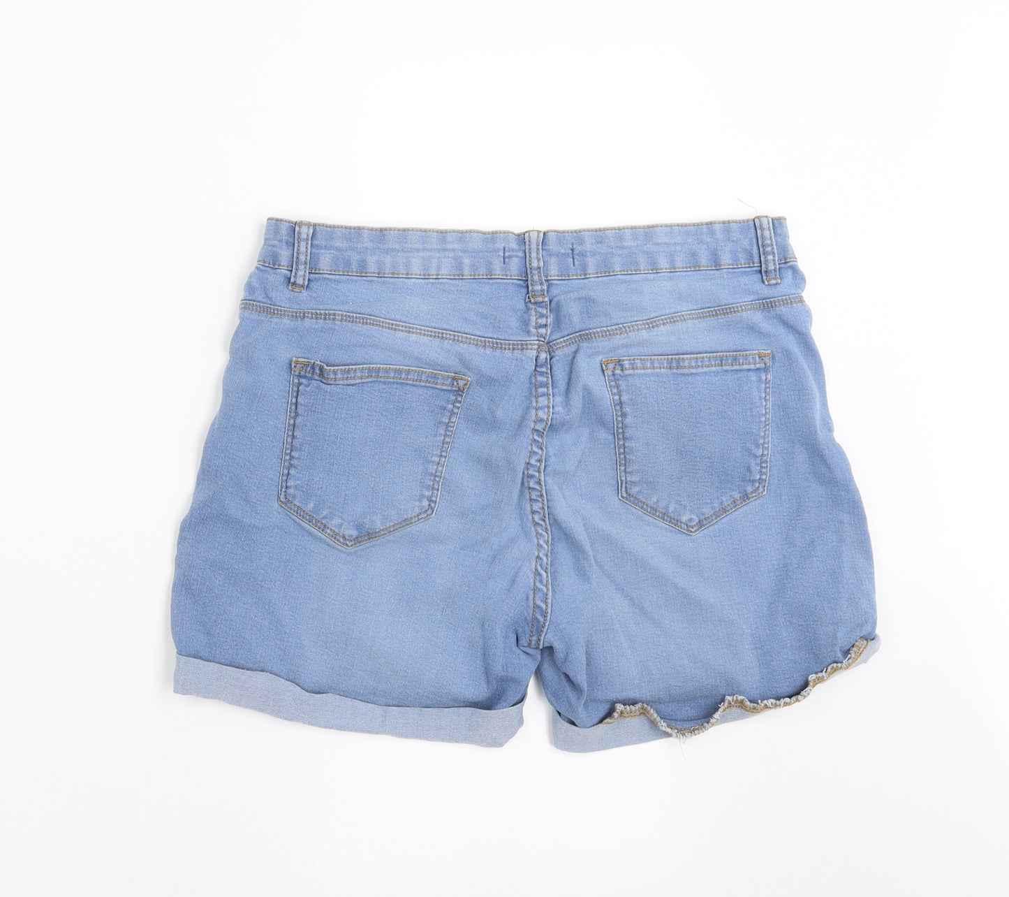 Primark Womens Blue  Denim Hot Pants Shorts Size 14