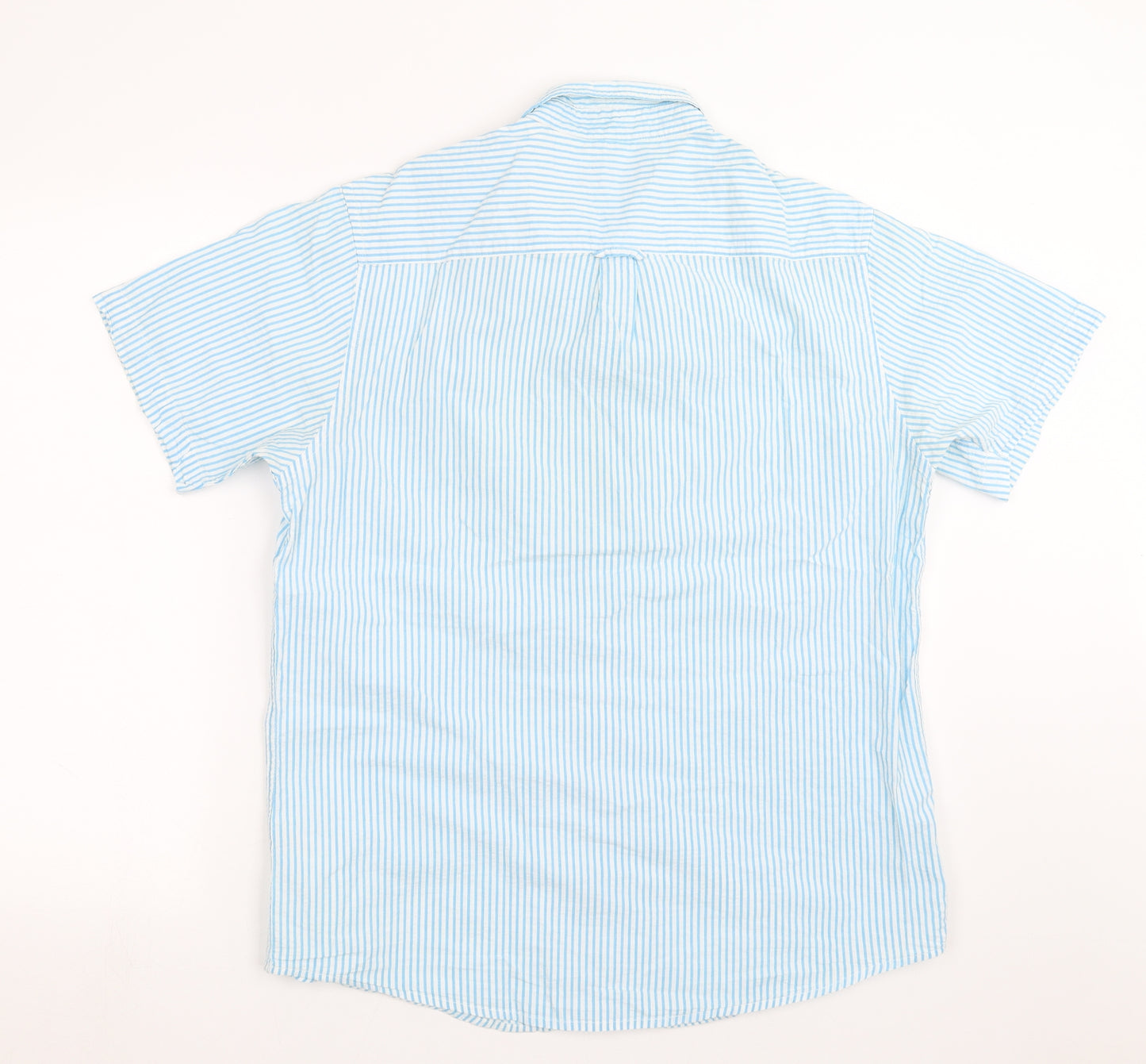 Primark Mens Blue Striped   Button-Up Size L