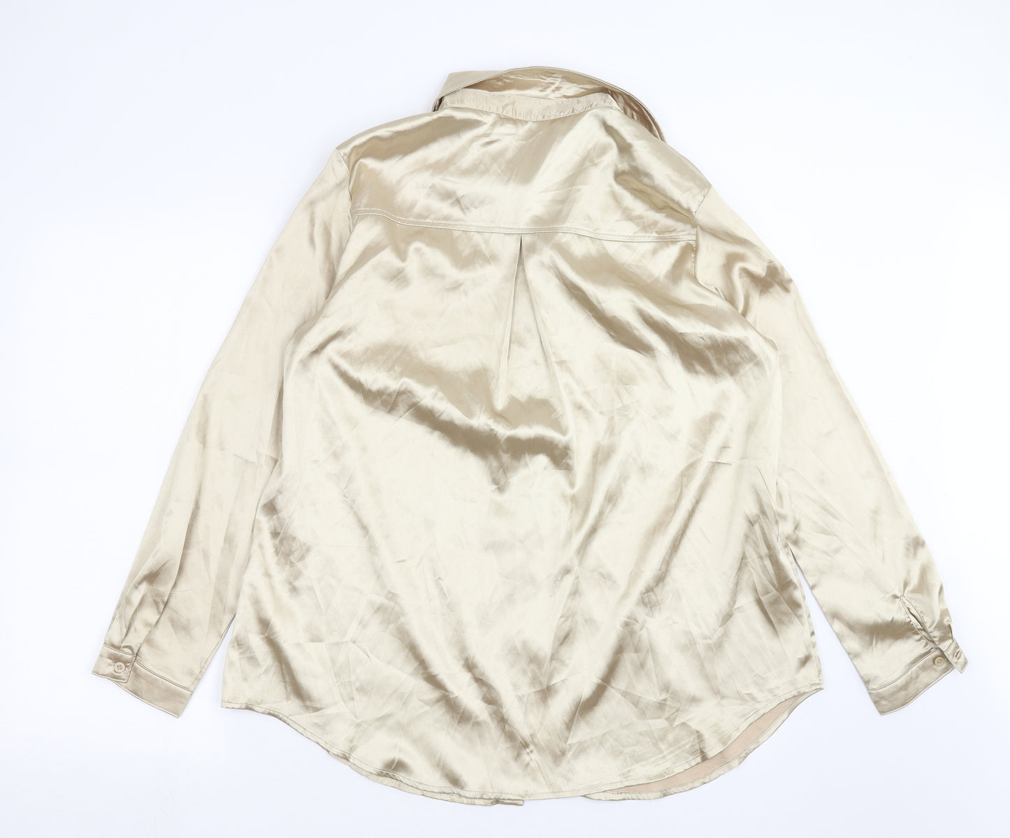 PRETTYLITTLETHING Womens Gold   Basic Blouse Size M