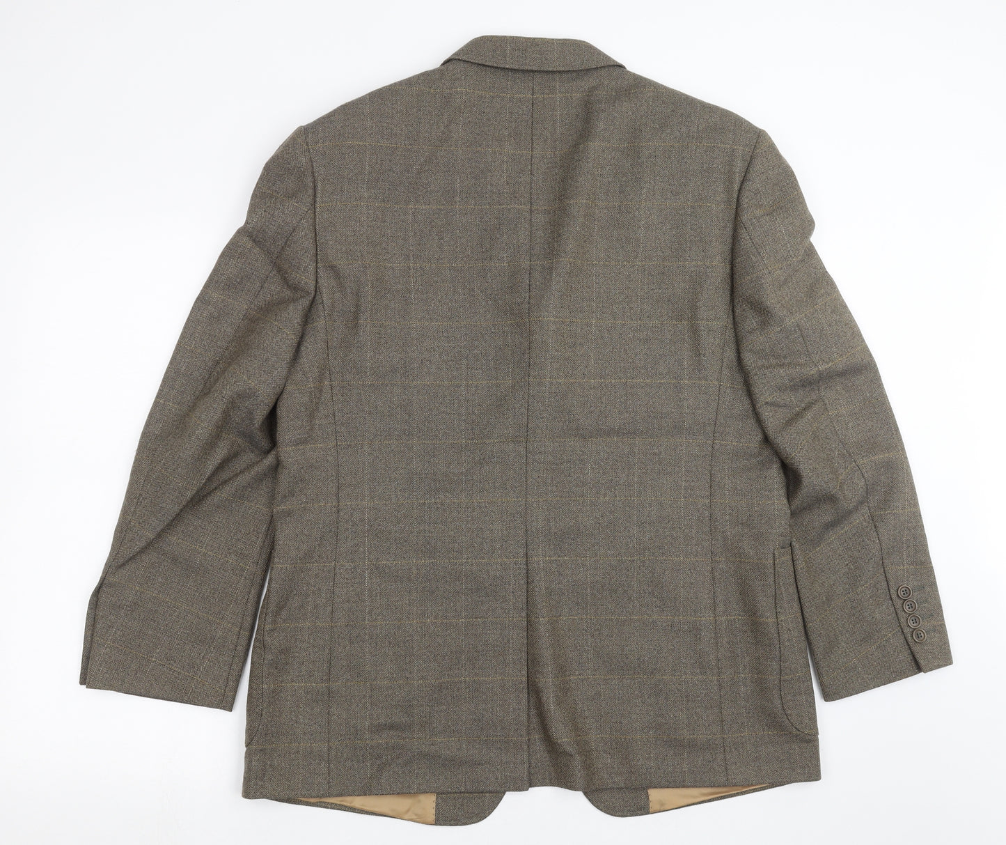 Marks and Spencer Mens Beige Check  Jacket Suit Jacket Size 40