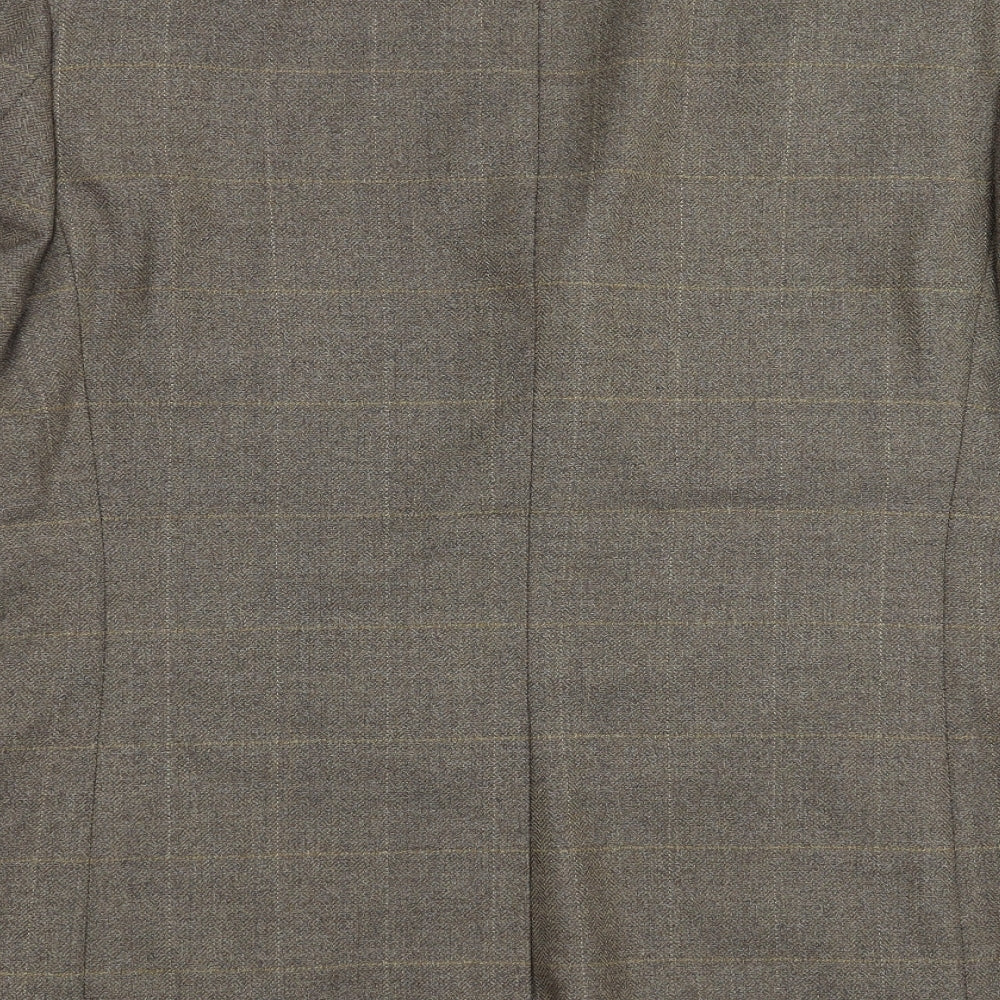 Marks and Spencer Mens Beige Check  Jacket Suit Jacket Size 40