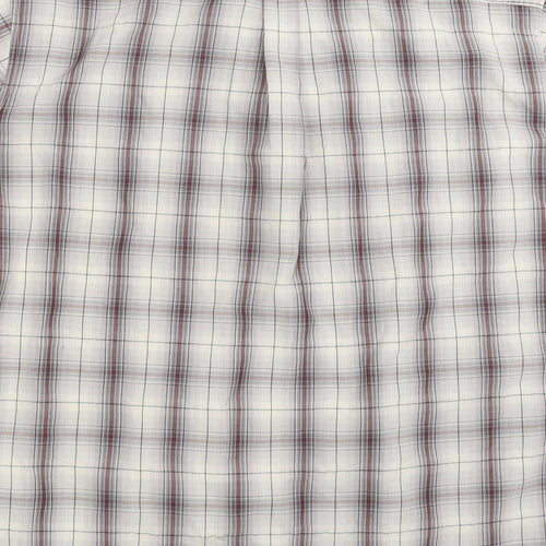 Lincoln Mens Beige Check   Button-Up Size L