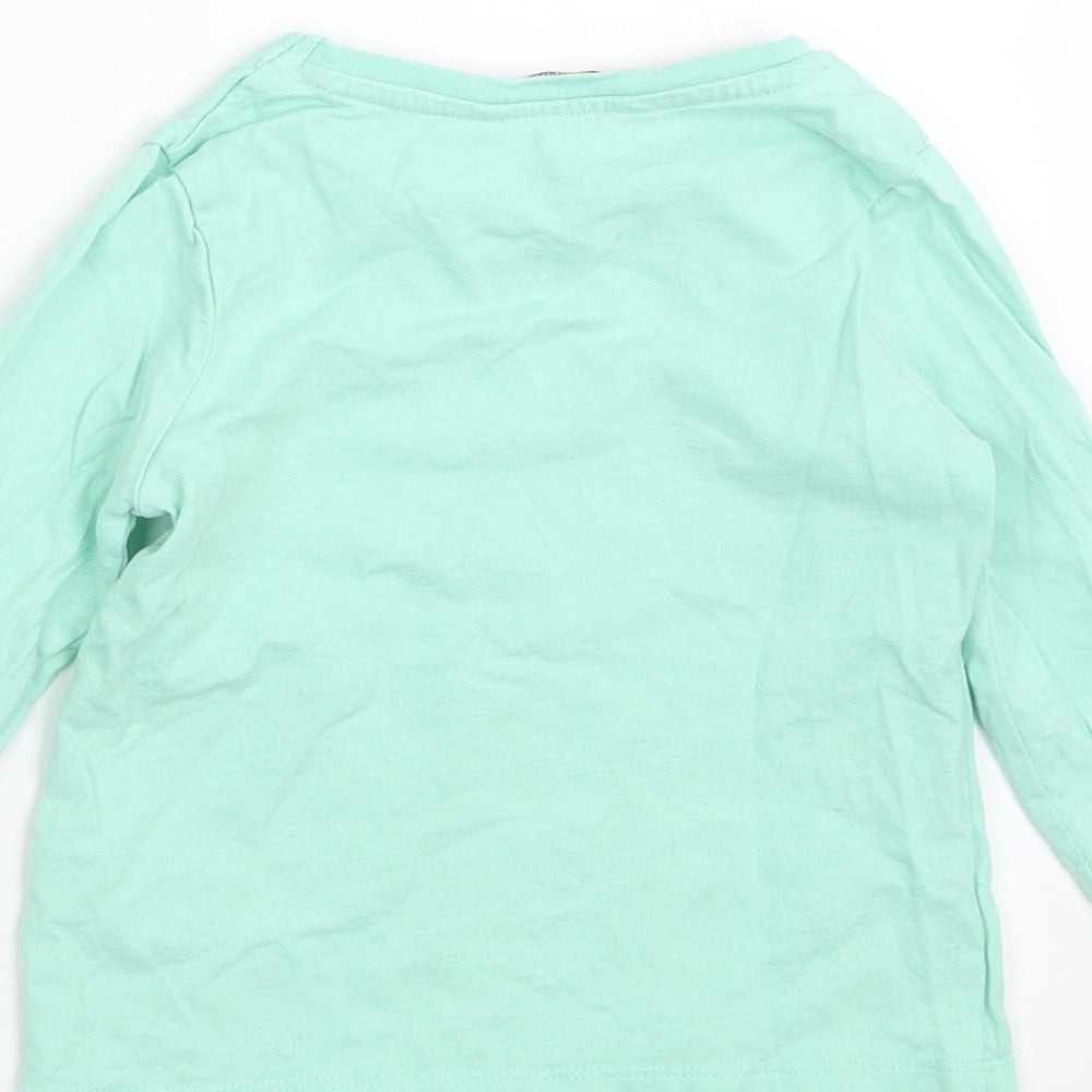 George Girls Green   Basic T-Shirt Size 2-3 Years  - rabbits