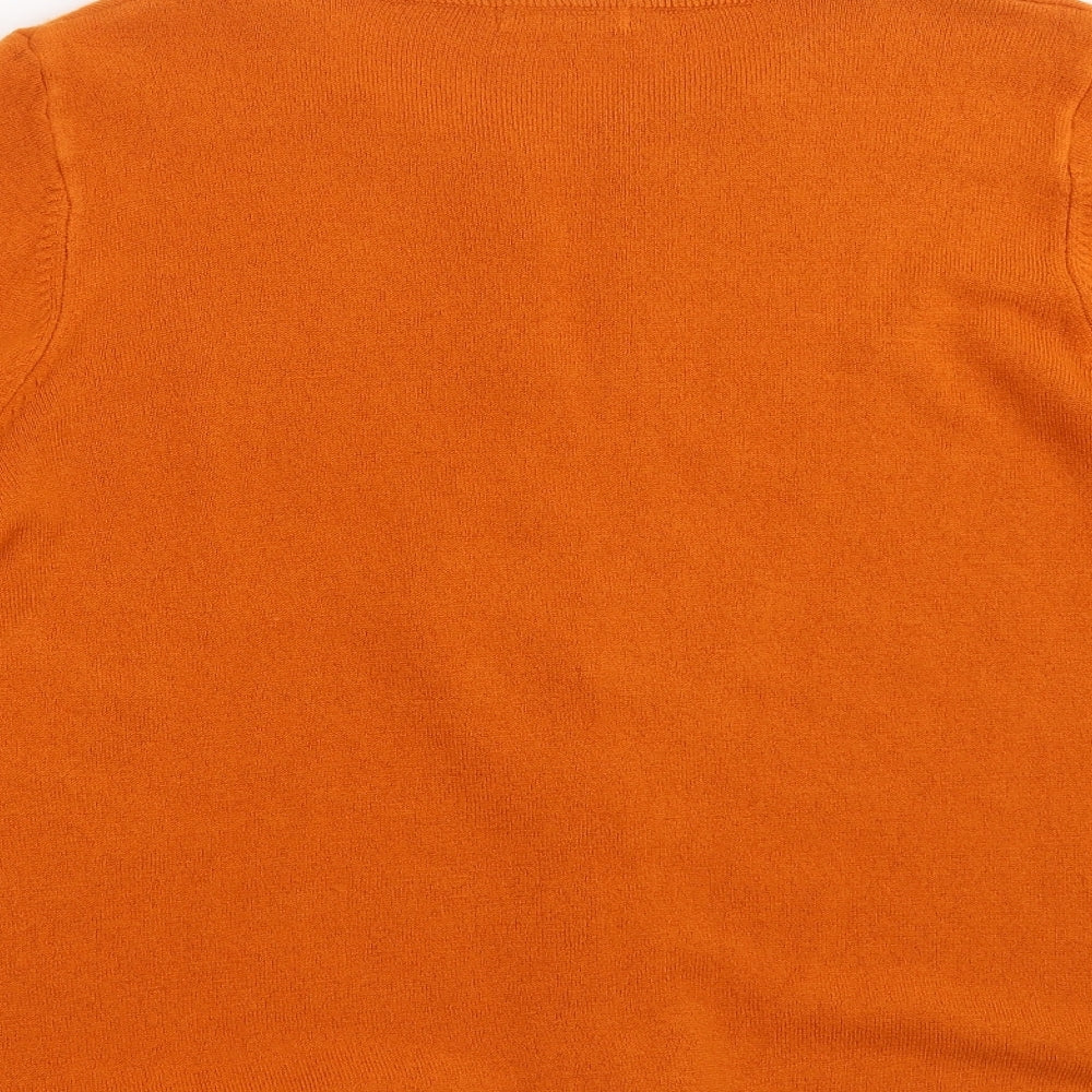 Marks and Spencer Womens Orange  Knit Cardigan Jumper Size 20