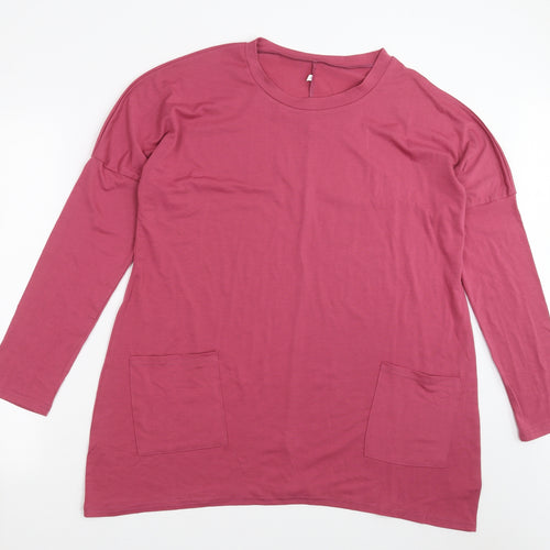 Preworn Womens Purple   Basic T-Shirt Size 3XL