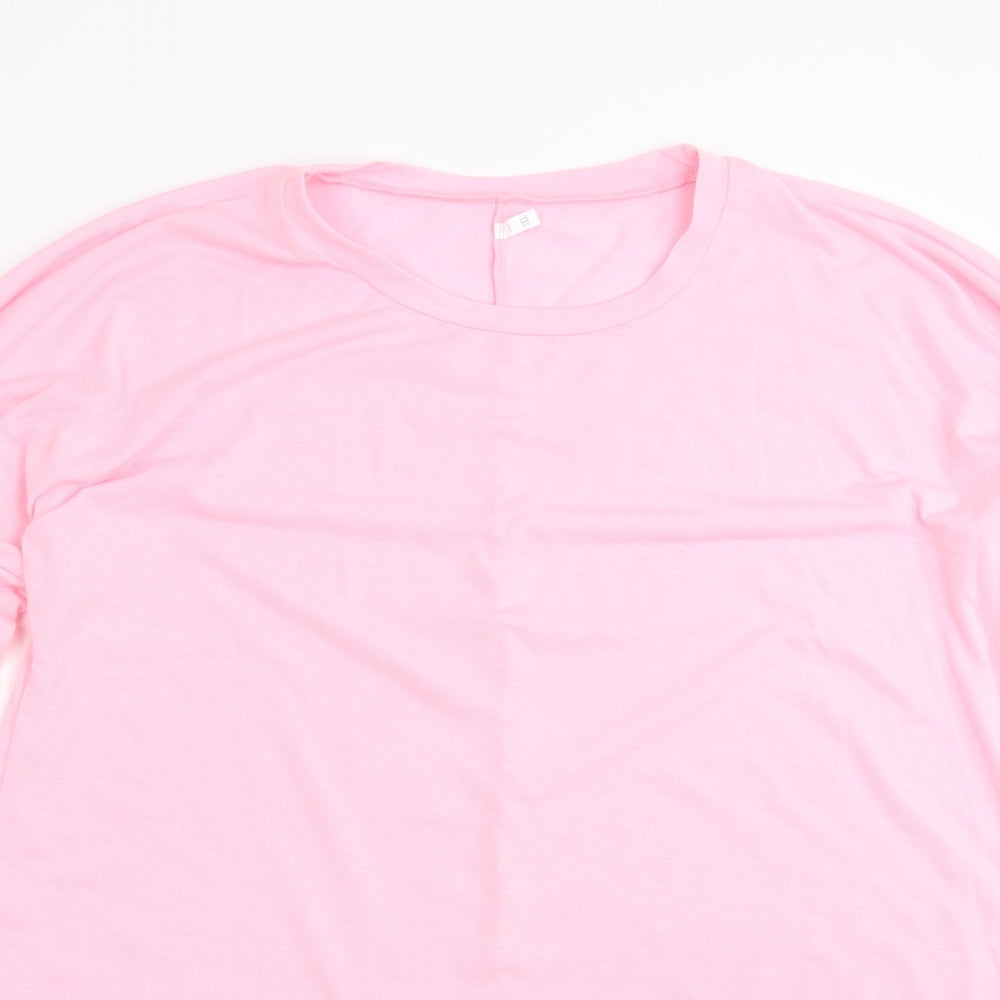 Preworn Womens Pink   Basic T-Shirt Size 3XL