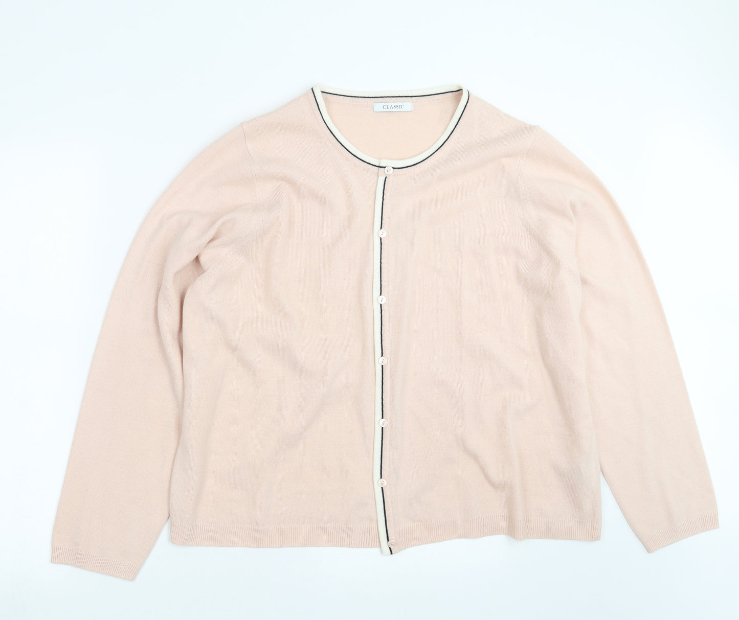 Marks and Spencer Womens Pink  Knit Cardigan Jumper Size 22