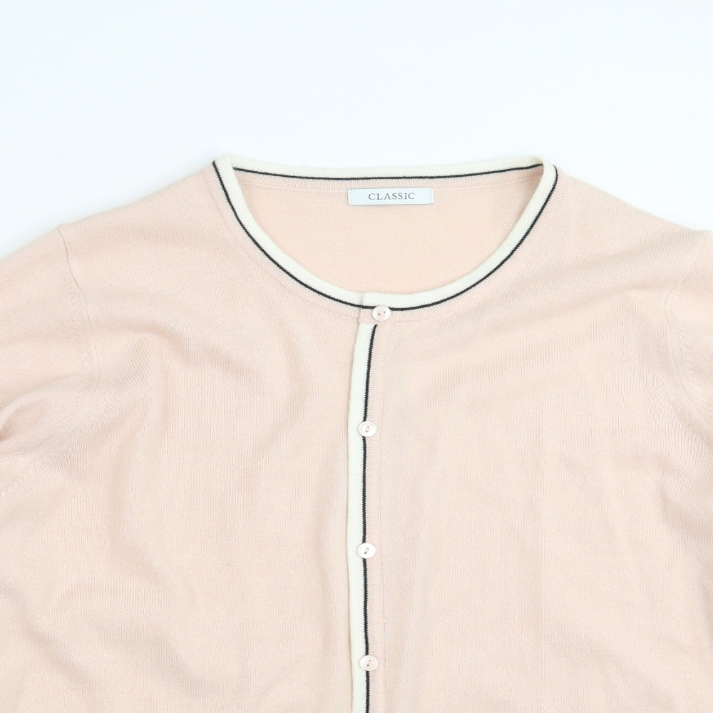 Marks and Spencer Womens Pink  Knit Cardigan Jumper Size 22