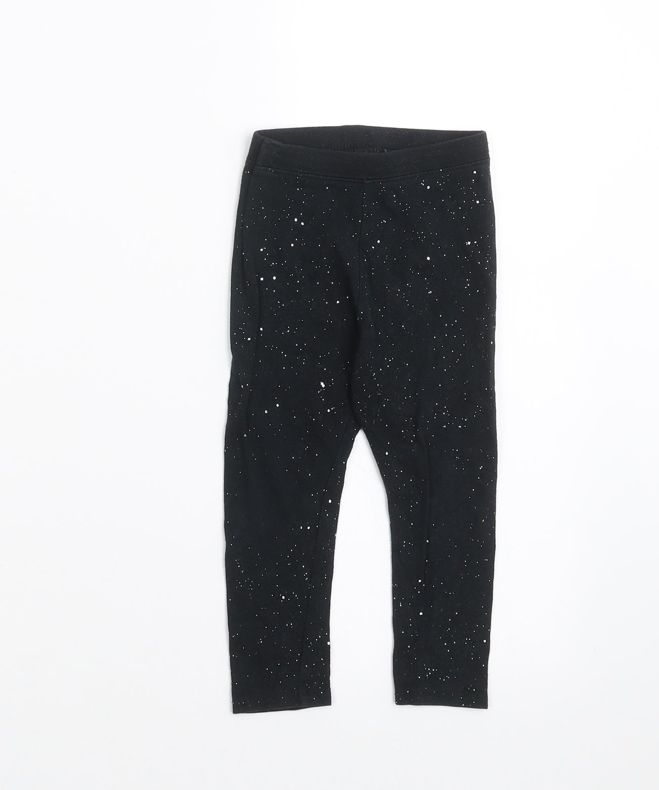 Cat & Jack Girls Black    Trousers Size 2 Years - glittery leggings