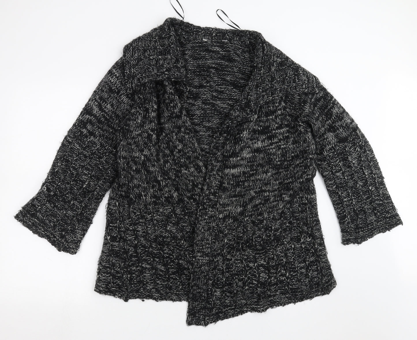 Preworn Womens Black  Knit Cardigan Jumper Size 22
