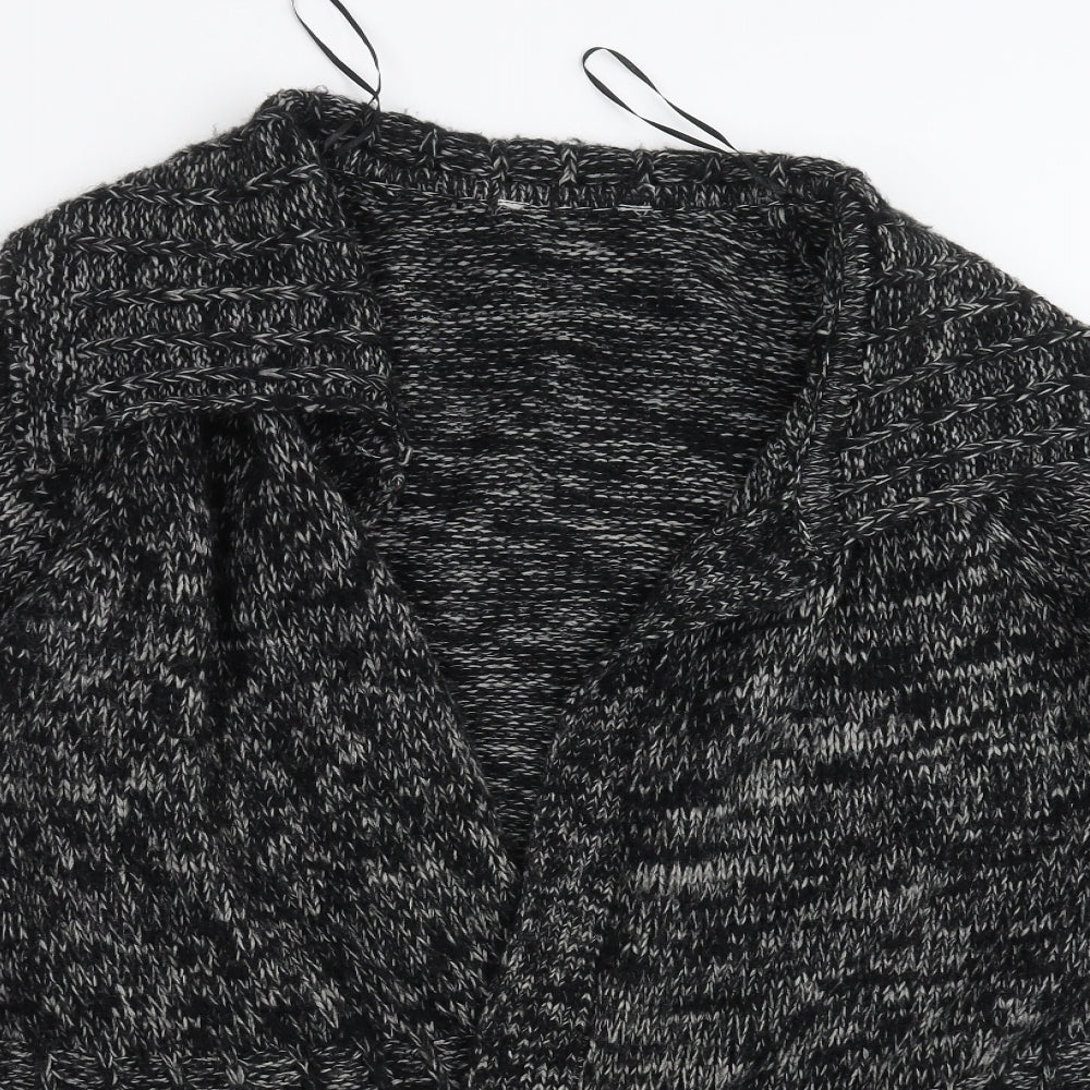 Preworn Womens Black  Knit Cardigan Jumper Size 22