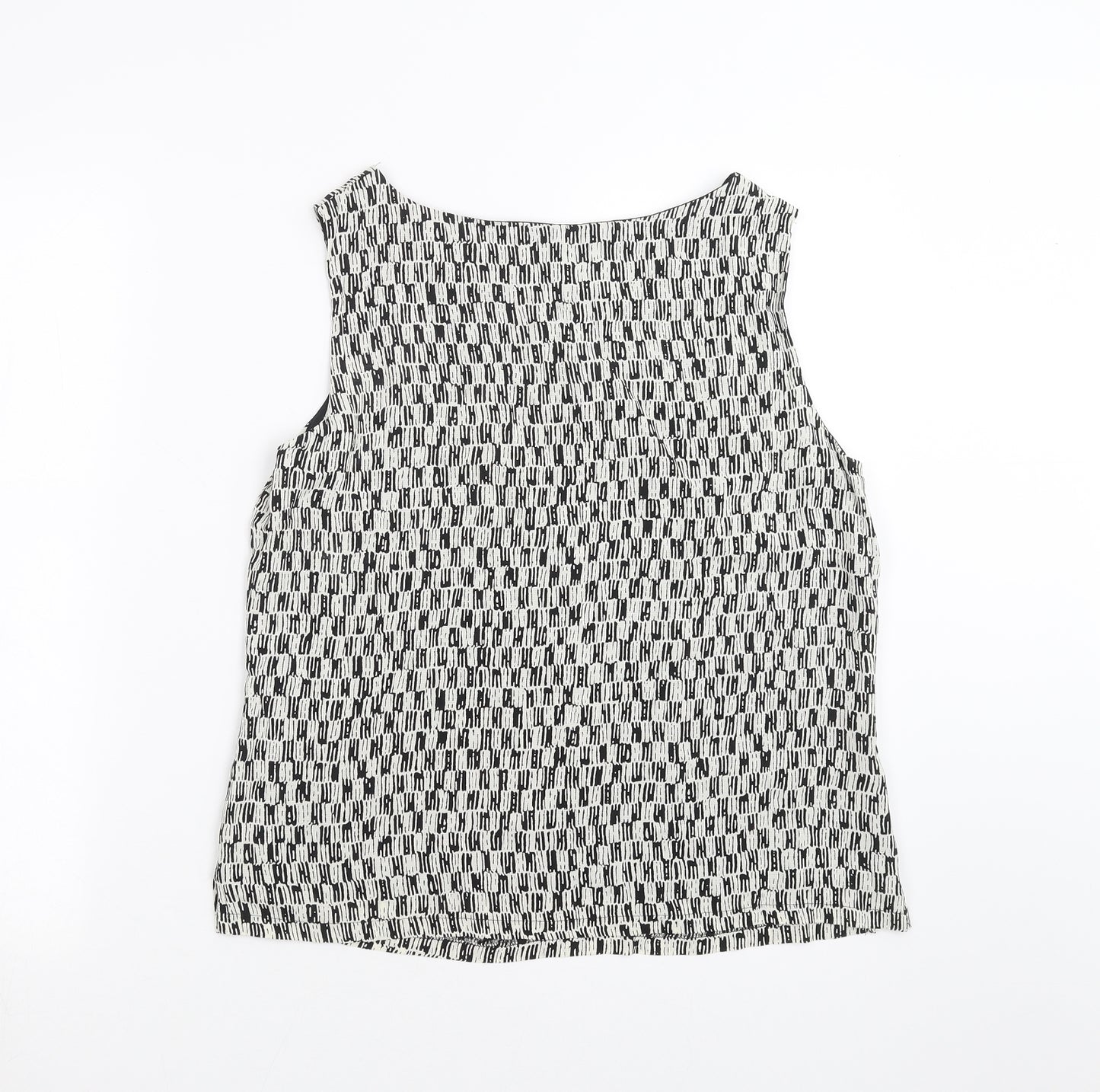 Marks and Spencer Womens Black Geometric  Basic Blouse Size 14