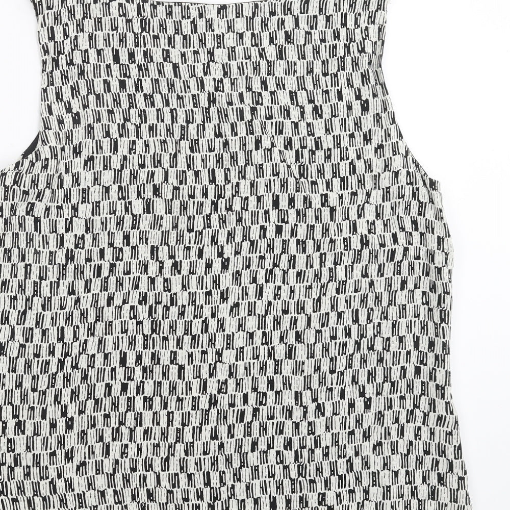 Marks and Spencer Womens Black Geometric  Basic Blouse Size 14