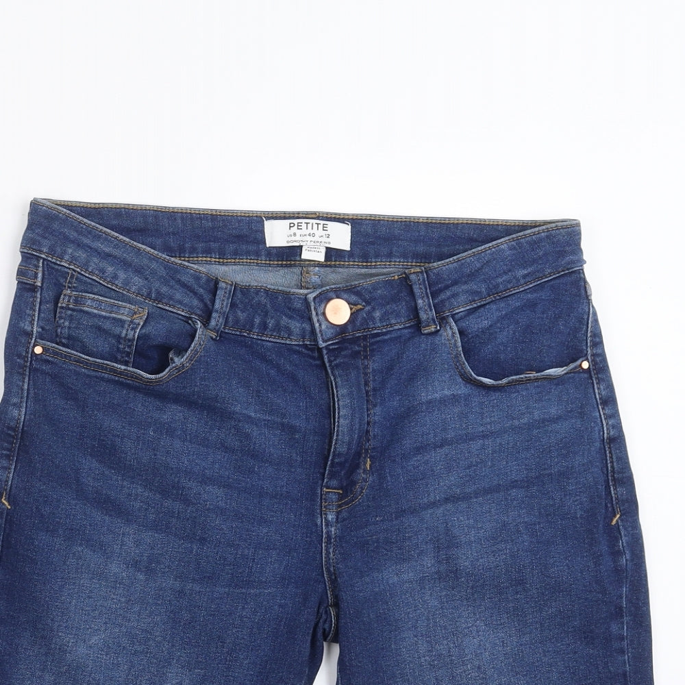 Dorothy Perkins Womens Blue  Denim Bermuda Shorts Size 12