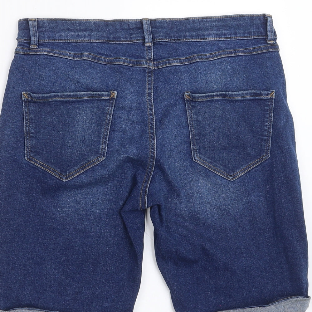 Dorothy Perkins Womens Blue  Denim Bermuda Shorts Size 12
