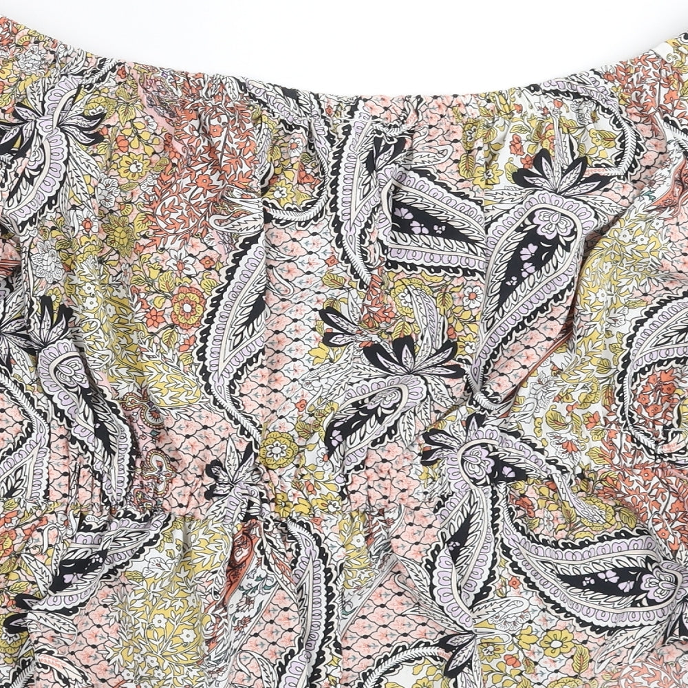 Primark Womens Multicoloured Paisley  Basic Blouse Size 12