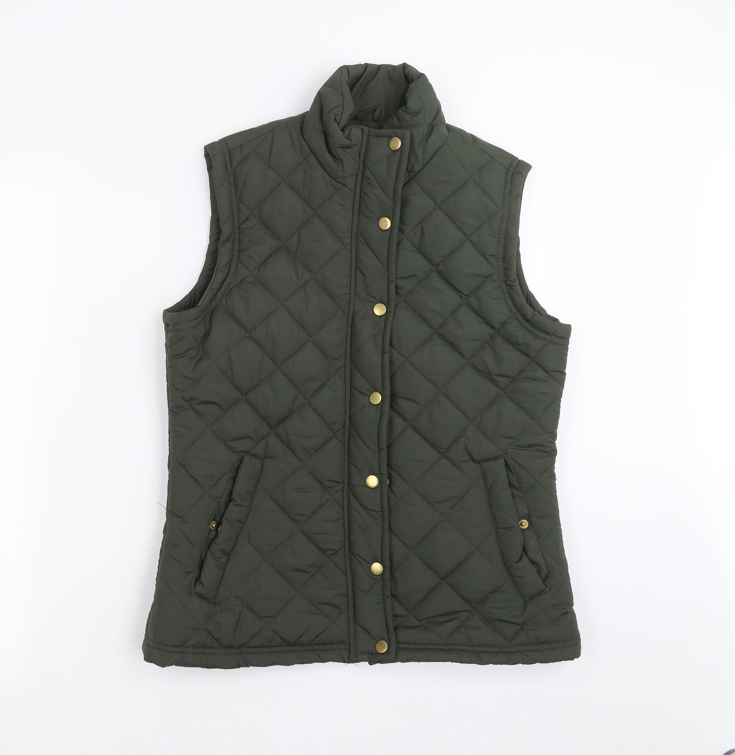 Primark Womens Green Argyle/Diamond  Gilet Jacket Size 12