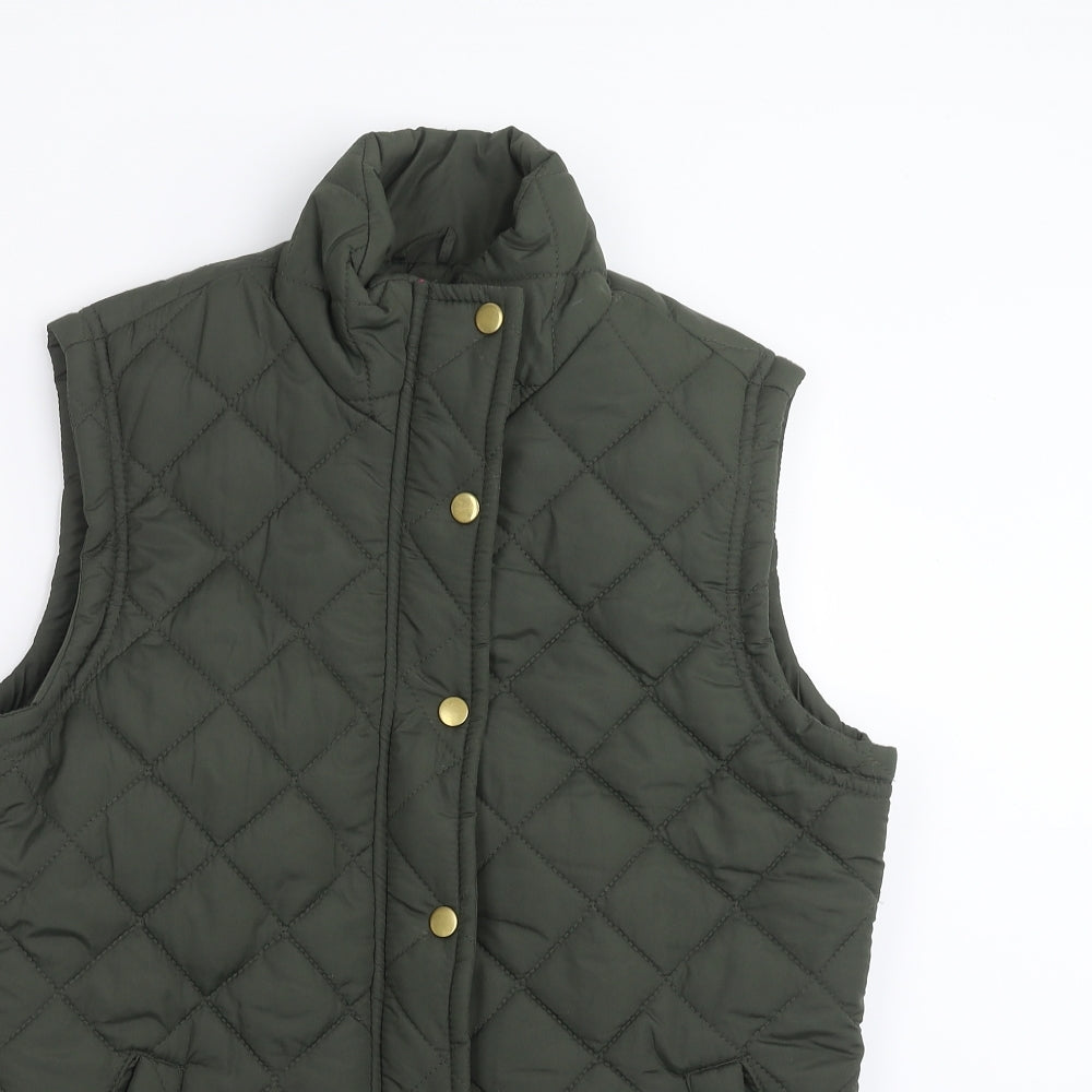 Primark Womens Green Argyle/Diamond  Gilet Jacket Size 12