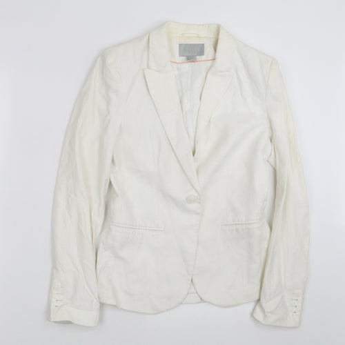 H&M Womens White   Jacket Blazer Size 10
