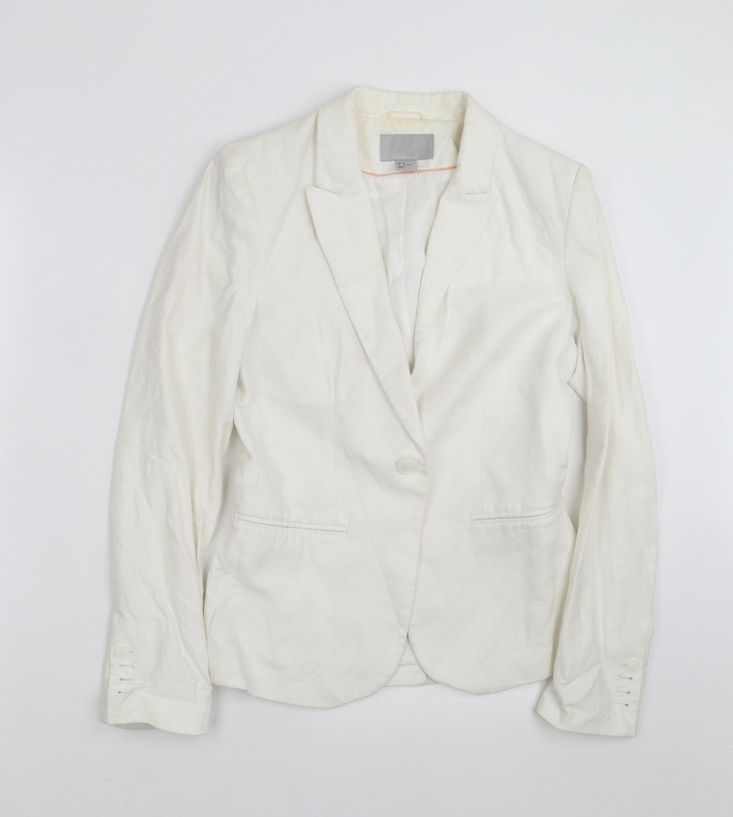 H&M Womens White   Jacket Blazer Size 10