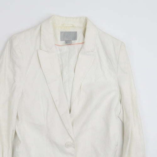 H&M Womens White   Jacket Blazer Size 10