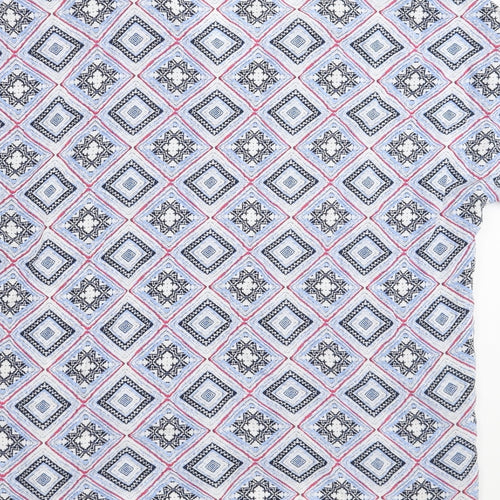 Primark Womens Blue Geometric  Basic Blouse Size 12