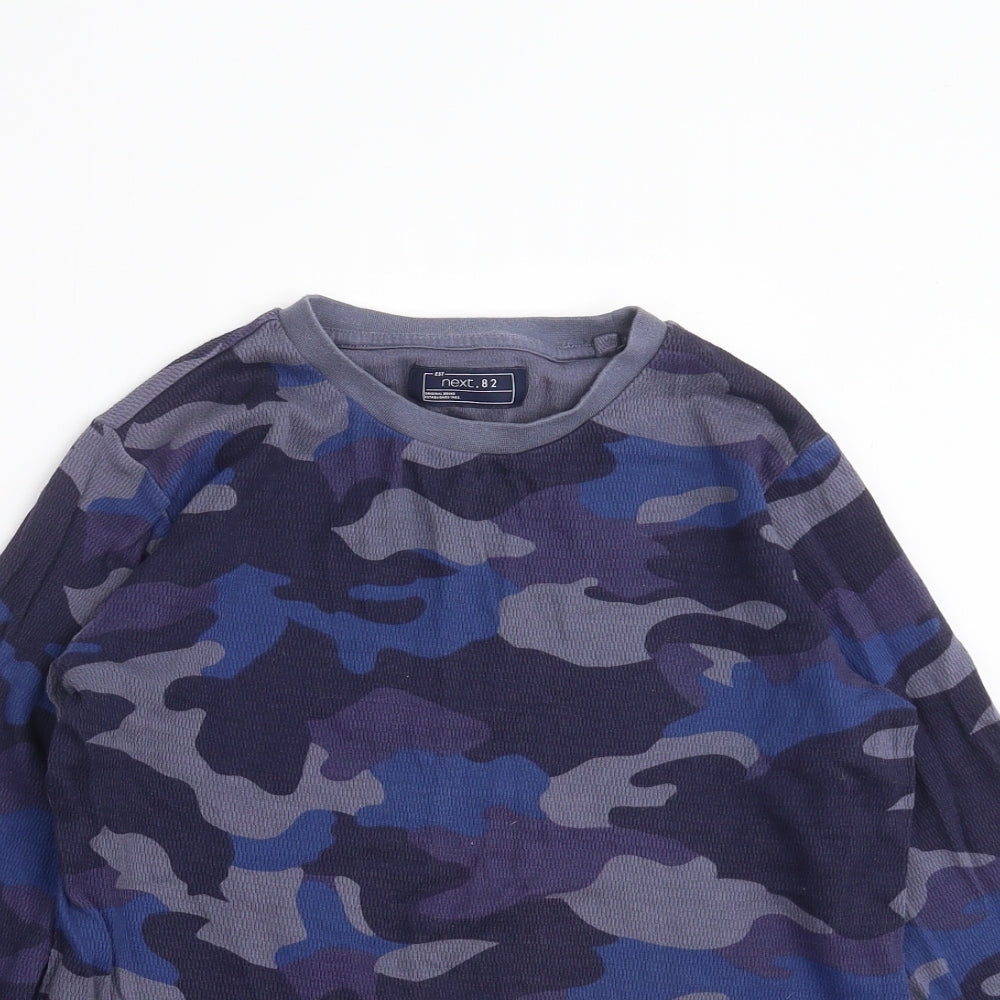 NEXT Boys Blue Camouflage  Pullover Sweatshirt Size 10 Years