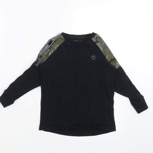 NEXT Boys Black Camouflage  Pullover Sweatshirt Size 5 Years